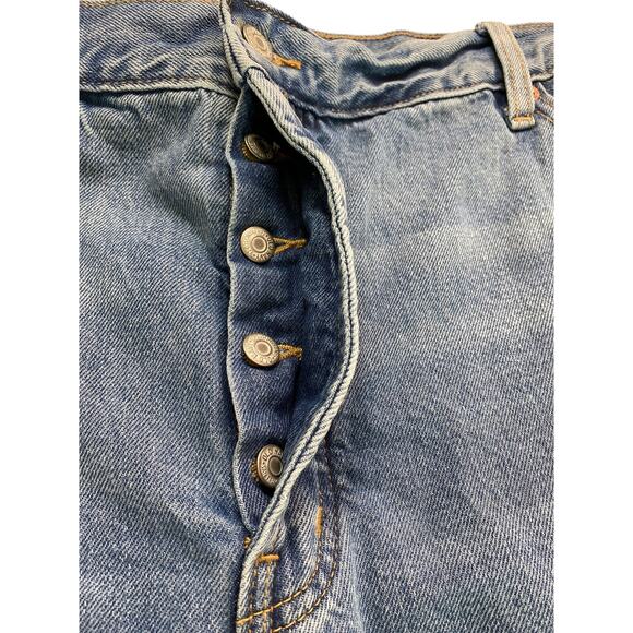 Old Navy High Rise Slouchy Taper Distressed Button Fly Jeans Size 24 Casual Boho - Picture 3 of 8